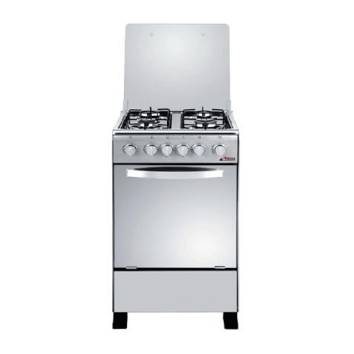 Cuisinière Astech 4 feux 50x50 à gaz avec four inox CSI50MS