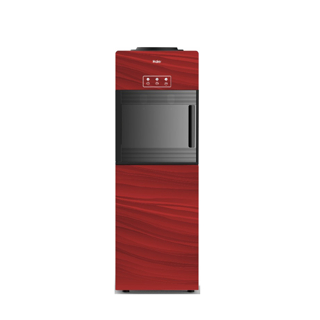 Fontaine Haier avec frigo rouge hwdc2461r
