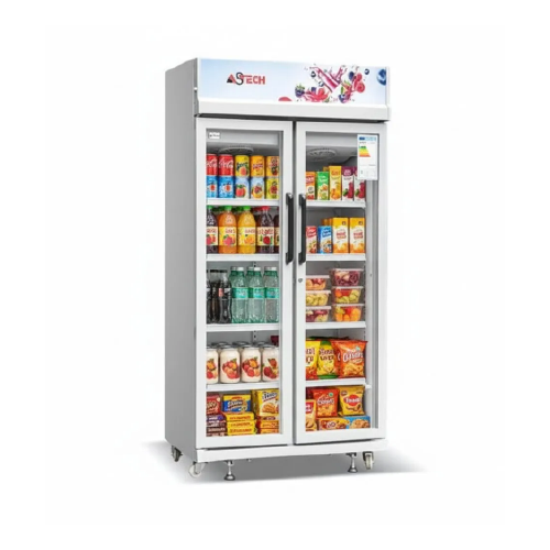 Réfrigérateur Astech 2 portes 590l vitrine fv590v