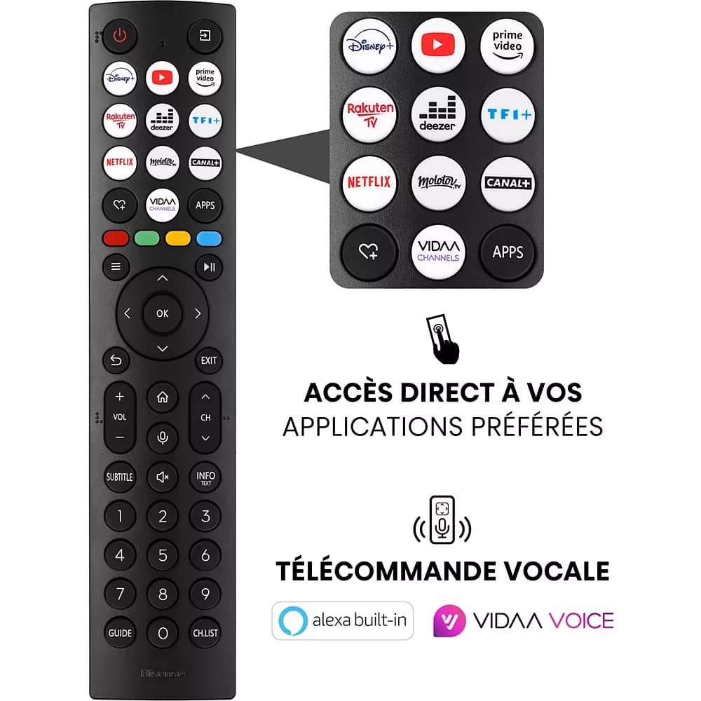 TELEVISEUR HISENSE LED 85A6N UHD 4K SMART UHD QUANTUM DOT 4K SMART VIDAA – Image 4