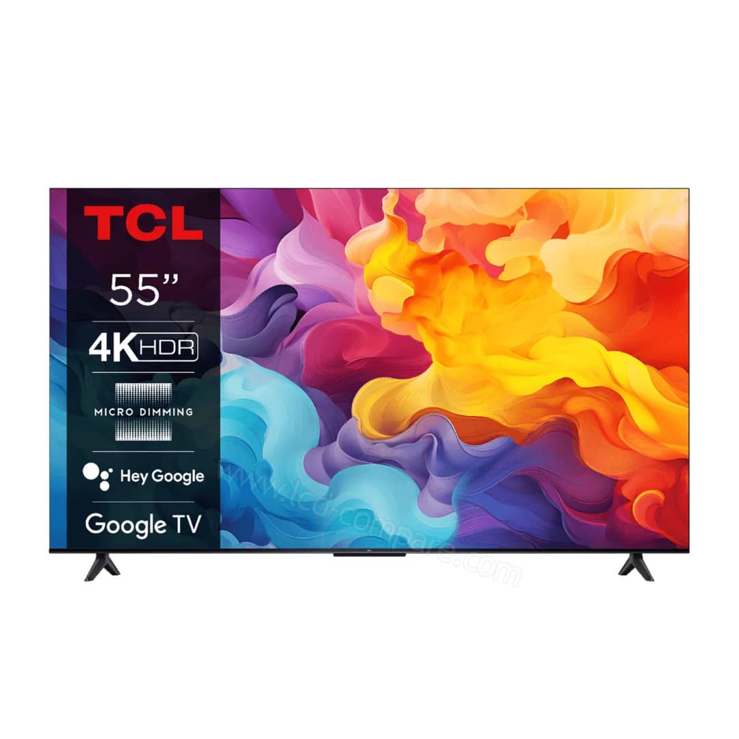 TELEVISEUR TCL 55" SMART GOOGLE TV 4K UHD 55V6B