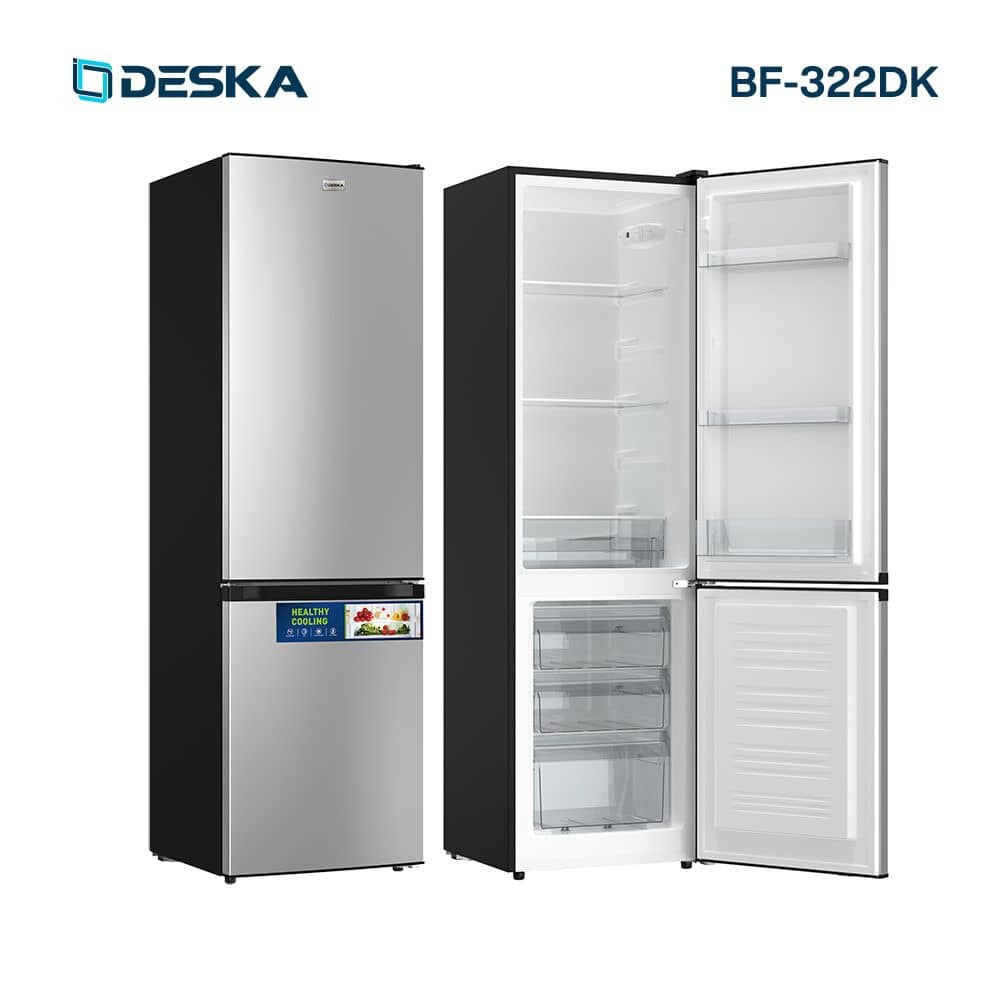 Refrigerateur DESKA COMBINE 3 TIROIRS GRIS BF322DK