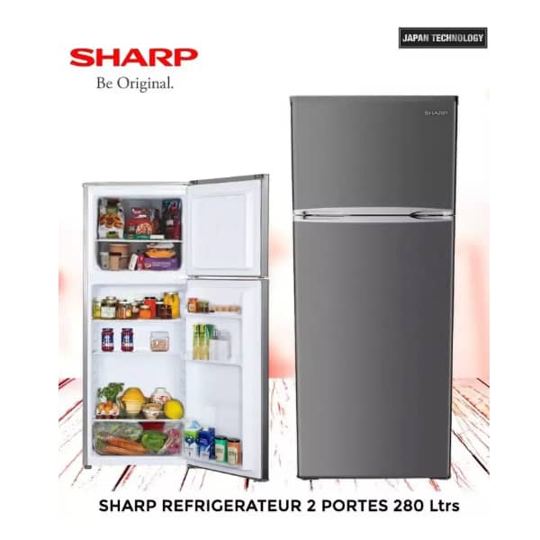 Refrigerateur SHARP VERTICAL 2PORTES GRIS SJDC280HS2