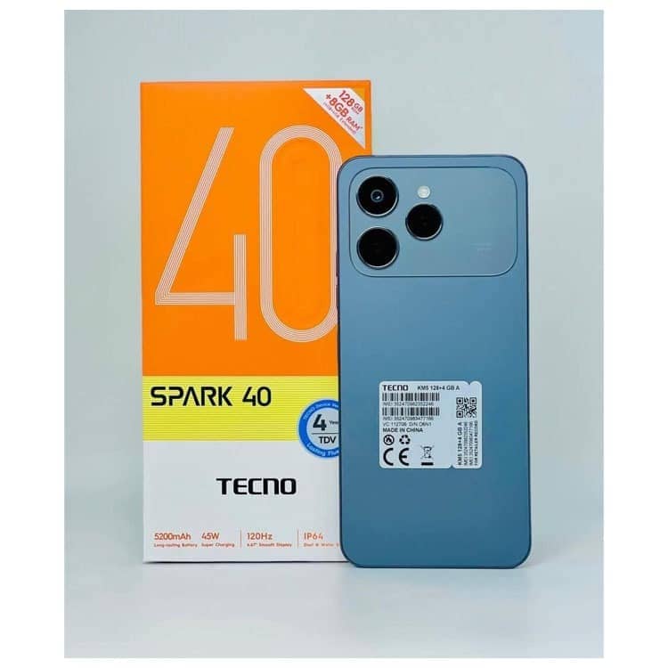 Téléphone Tecno Spark 40 128GB RAM4GB