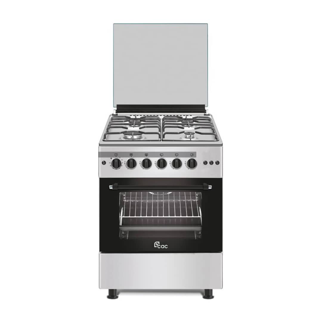 Cuisiniere CAC  4 Feux 60x60 A Gaz INOX CAC60F