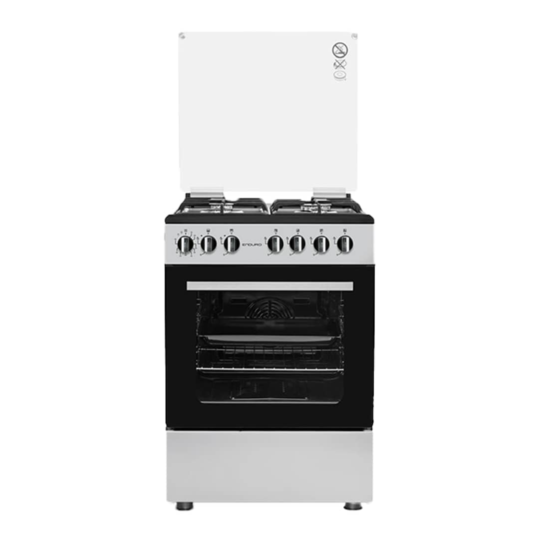 Cuisinière Enduro 4 feux 60x60 AbGAZ Double Boutton Gris AFS6040GGSIT – Image 2