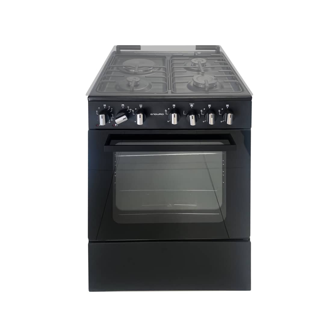 Cuisinière Enduro 4 feux  60x60 3f à Gaz 1 feux électrique + Four AGaz AFS6031G