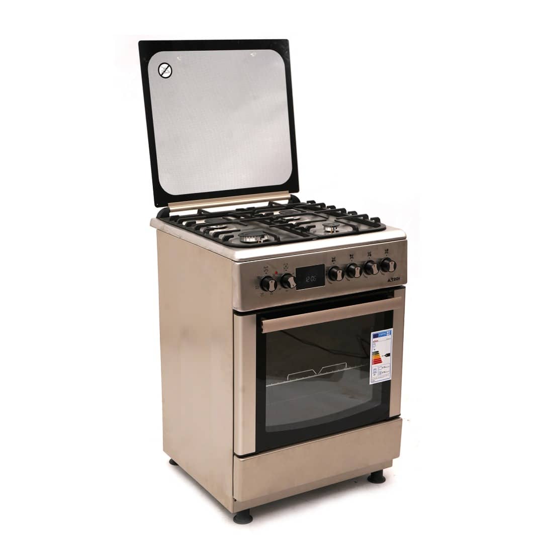 Cuisinière Astech 4 feux A Gaz 60x60 Four Électrique FULL OPTION CK65ELCF