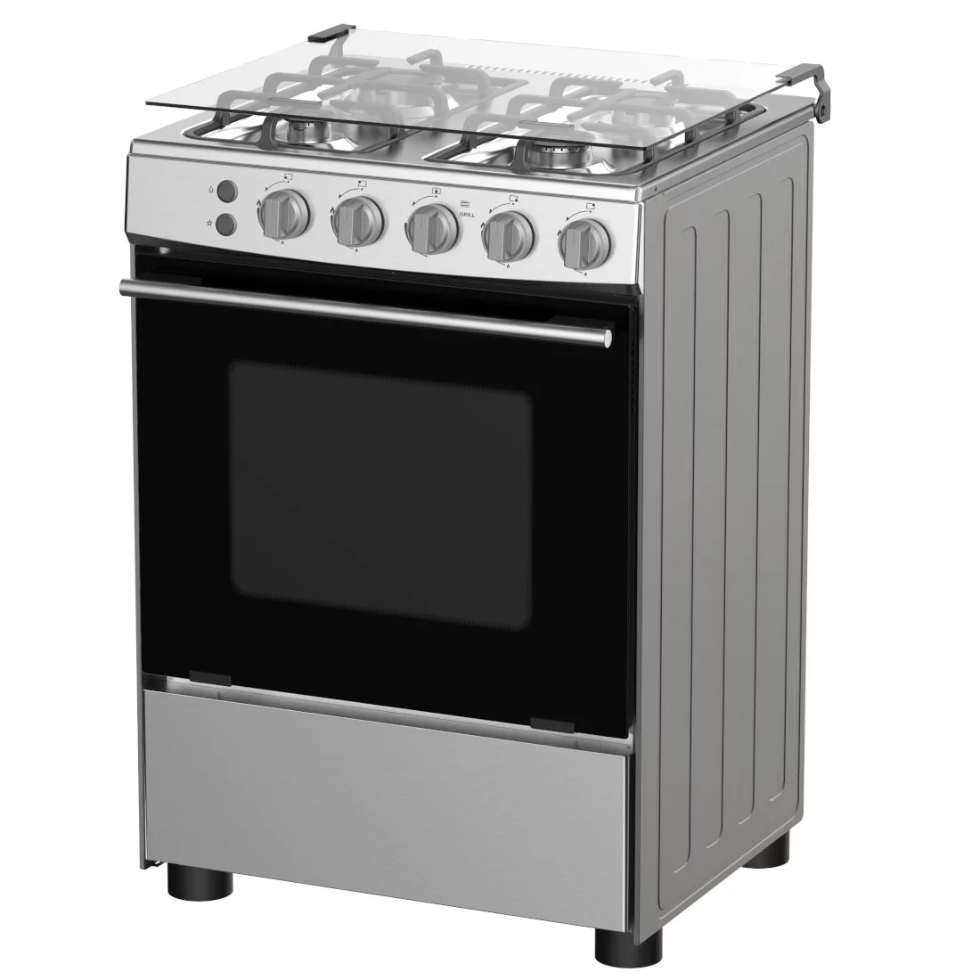 Cuisinière Hisense 4 feux A Gaz 60x60 Inox HFG60121X