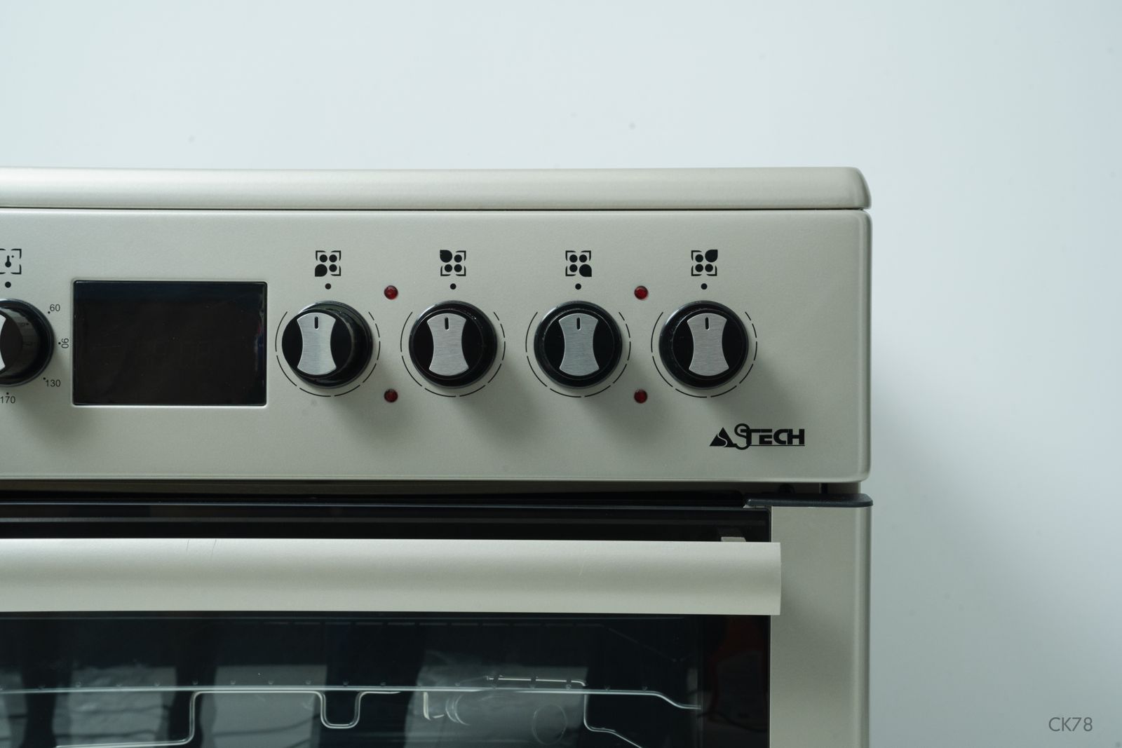 Cuisinière Astech 4 feux 60x60 Électrique Avec Four Électrique Inox CK78 – Image 4