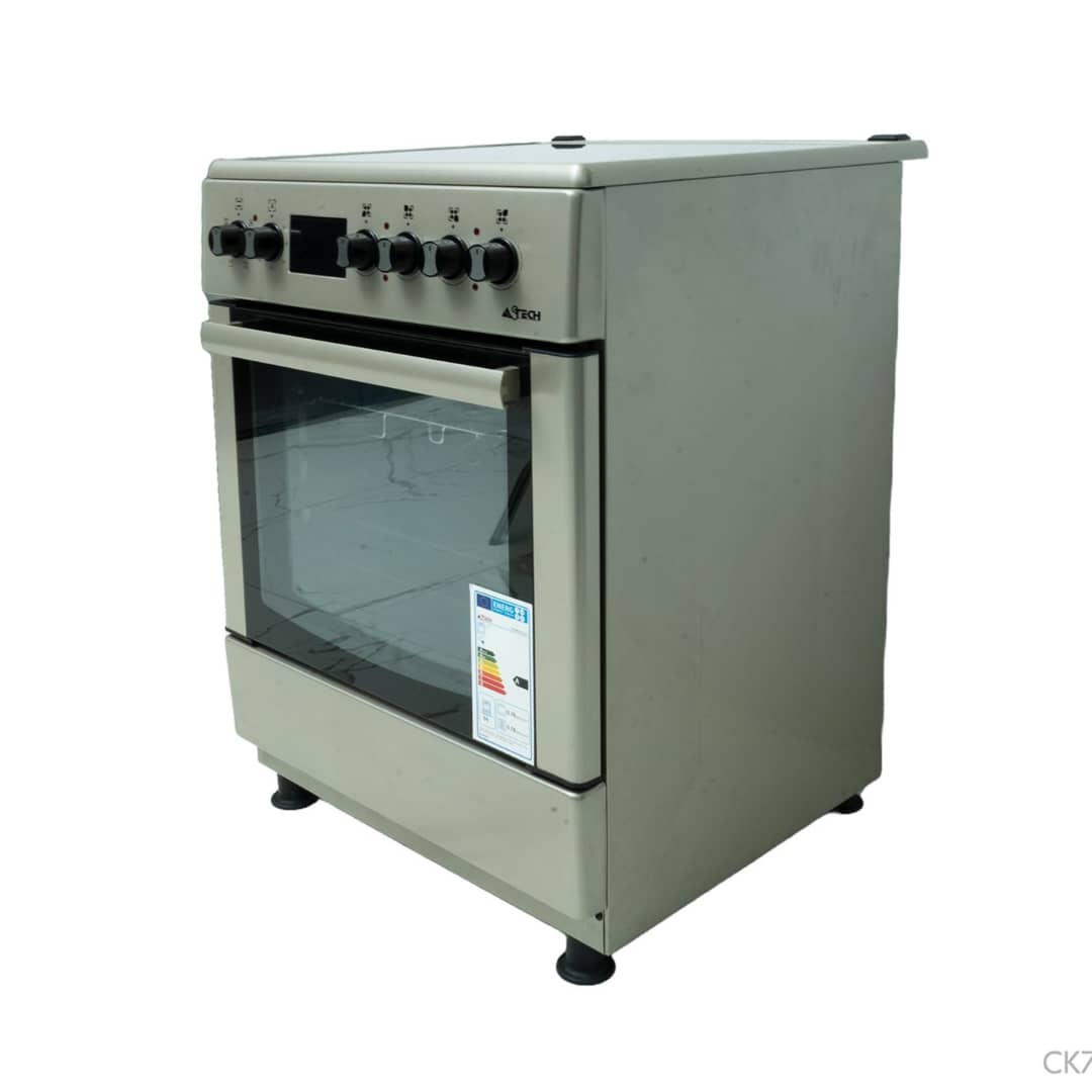 Cuisinière Astech 4 feux 60x60 Électrique Avec Four Électrique Inox CK78