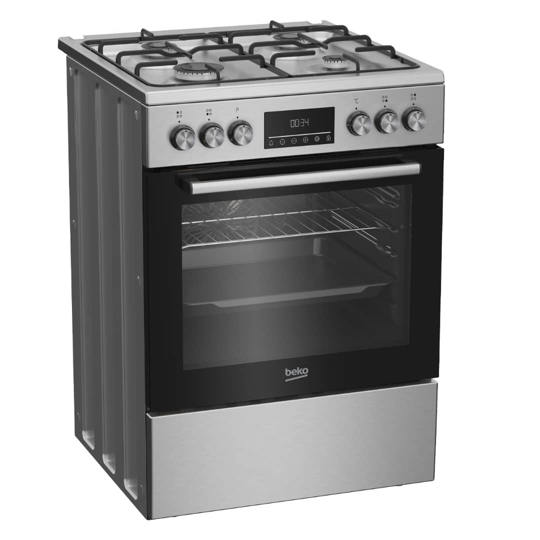 Cuisinière Beko 4 feux 60x60 A Gaz Inox FBE62320XDL