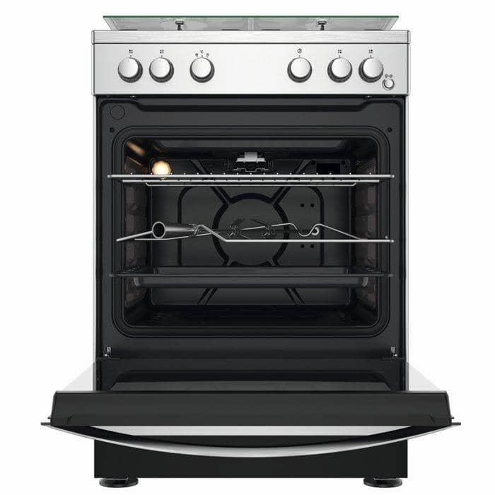 CUISINIÈRE Indesit 4 feux à Gaz 60x60 Four A Gaz Gris IS67G1PCX – Image 6